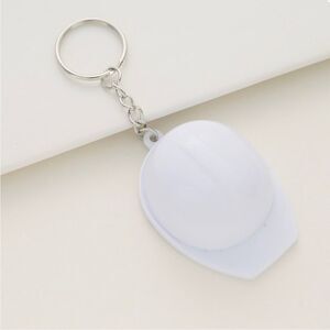 Hard Hat Keychain Bottle Opener-White